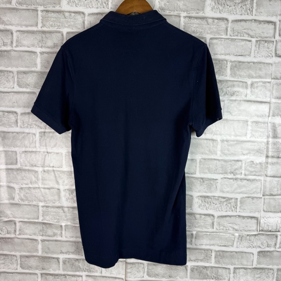 Lacoste Authentic All Navy Blue Hidden Button Collared Polo Shirt Mens 5 / XL - Picture 4 of 8